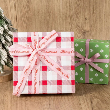 30" x 10' Holiday Giftwrap Ensemble w/ Star Bow & Tags (4-pack) | Sweet Treats LaRibbons and Crafts
