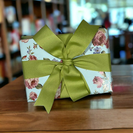 30" x 10' Wrapping Paper | Blue Floral LaRibbons and Crafts