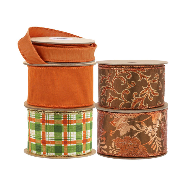 Harvest Ribbon Set 04 – 5 Rolls Craft DIY Deal Bundle LaRibbons and Crafts