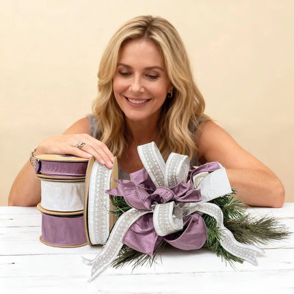 Christmas Ribbon Set 025D – 4 Rolls Craft DIY Deal Bundle LaRibbons and Crafts