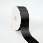 Spool of black double-face satin ribbon smooth sheen for gift wraps