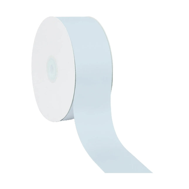 Plain Lt Blue double sided satin ribbon unprinted fabric for bridal shower decor