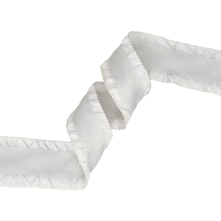 1 1/2" Ruffle Ribbon | Silver | 20 Yard Roll LaRibbons and Crafts