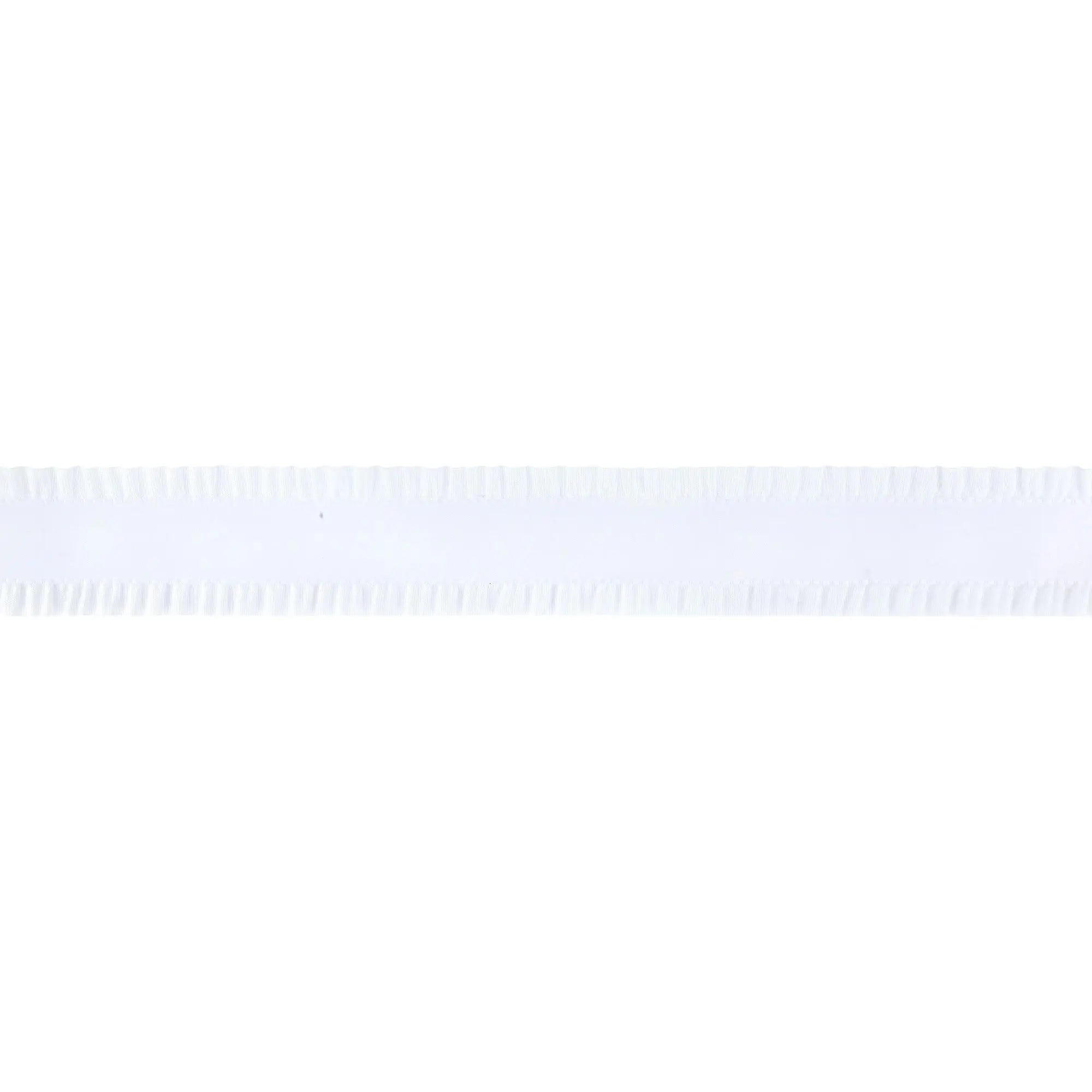 White Ruffle Ribbon Wide 1 1/2