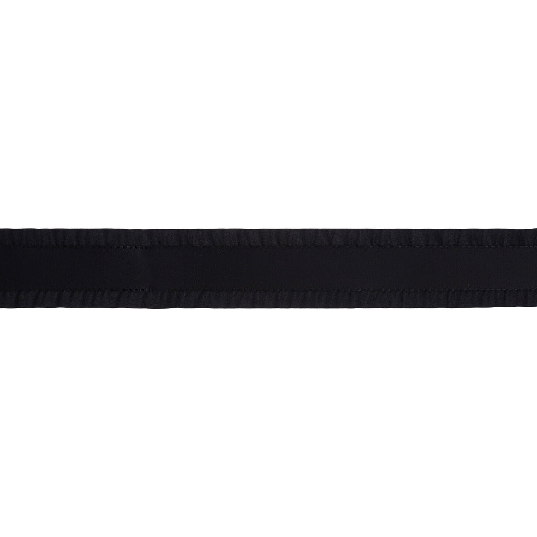 1 1/2" Ruffle Ribbon | Black | 10 Yard Roll