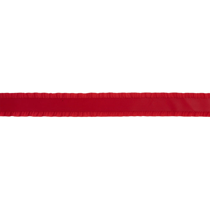 1 1/2" Ruffle Ribbon | Red | 10 Yard Roll LaRibbons Wholesale