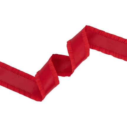 1 1/2" Ruffle Ribbon | Red | 10 Yard Roll LaRibbons Wholesale