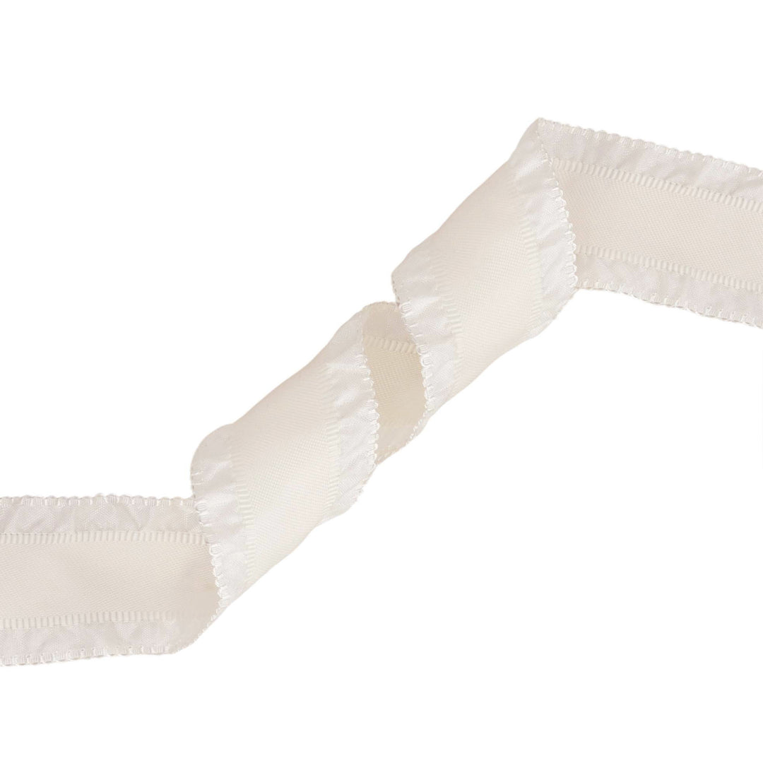 1 1/2" Ruffle Ribbon | Ivory | 20 Yard Roll