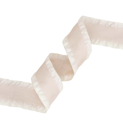 1 1/2" Ruffle Ribbon | Dark Cream | 20 Yard Roll LaRibbons and Crafts