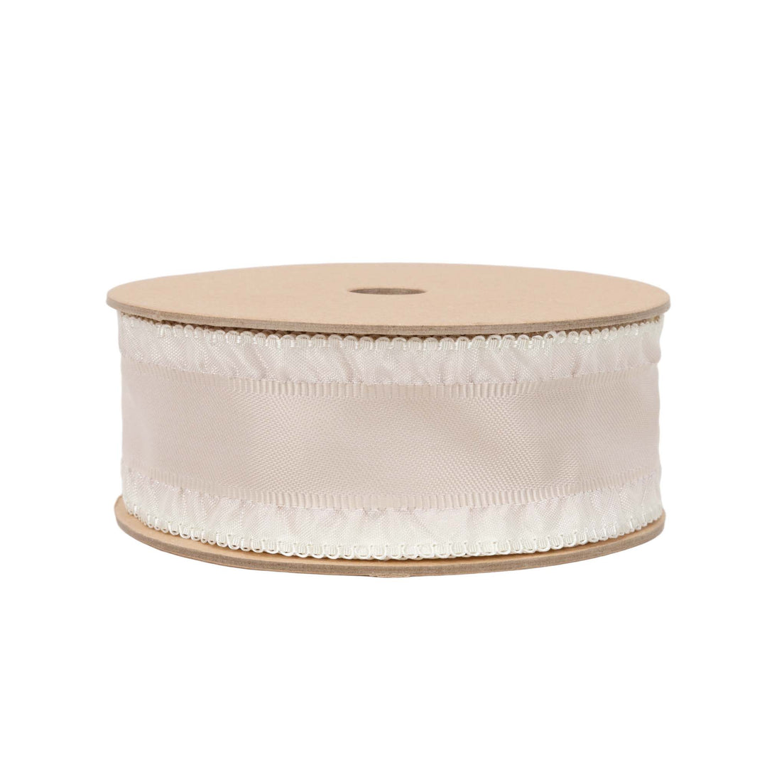 1 1/2" Ruffle Ribbon | Dark Cream | 20 Yard Roll