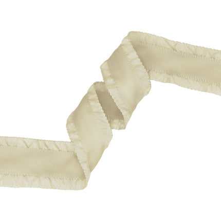 1 1/2" Ruffle Ribbon | Cream | 20 Yard Roll LaRibbons and Crafts