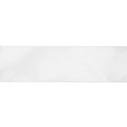 4" Wired Shimmer Satin Ribbon | White with White Backing | 10 Yard Roll LA Ribbons Wholesale