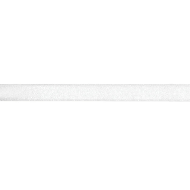 1" Wired Shimmer Satin Ribbon | White with White Backing | 10 Yard Roll