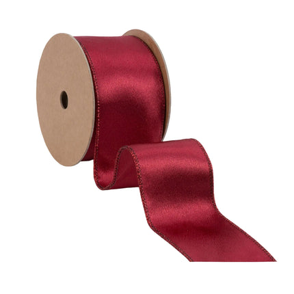 4" Orange Floral Dupioni and 2 1/2" Wine with 1" Moss Shimmer Satin Ribbon Bundle | 3 Rolls | 30 Yards