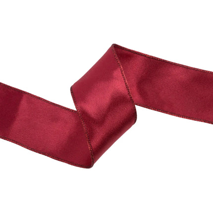 4" Orange Floral Dupioni and 2 1/2" Wine with 1" Moss Shimmer Satin Ribbon Bundle | 3 Rolls | 30 Yards