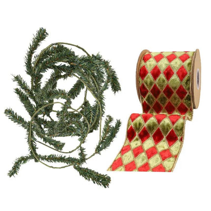 Garland Bundle 04 – 2 Pieces Greenery Frame & Ribbon Bundle