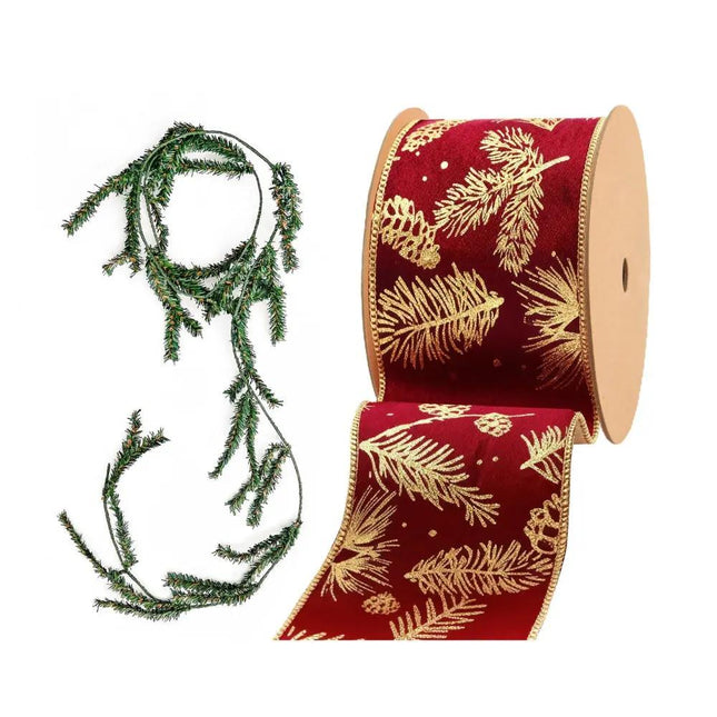 Garland Bundle 05 – 2 Pieces Greenery Frame & Ribbon Bundle