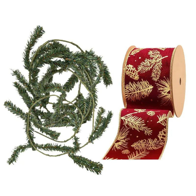 Garland Bundle 05 – 2 Pieces Greenery Frame & Ribbon Bundle