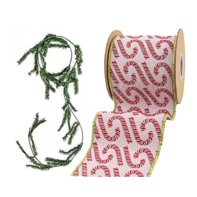 Garland Bundle 08 – 2 Pieces Greenery Frame & Ribbon Bundle