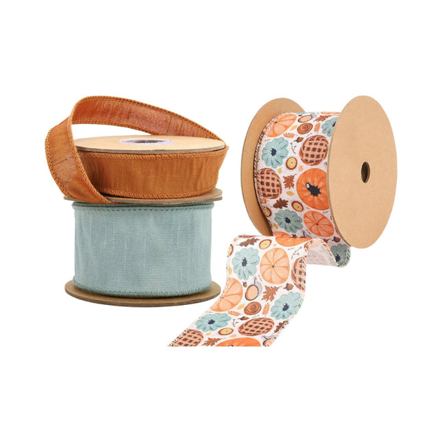 Harvest Ribbon Set 07A – 3 Rolls Craft DIY Deal Bundle LaRibbons and Crafts