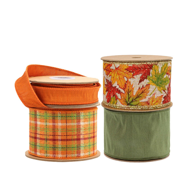 Harvest Ribbon Set 05 – 4 Rolls Craft DIY Deal Bundle LaRibbons and Crafts