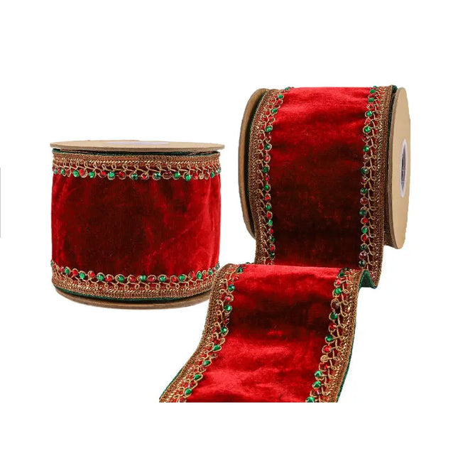 velvet wired ribbon