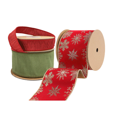 Christmas Ribbon Set 011A – 3 Rolls Craft DIY Deal Bundle LaRibbons and Crafts