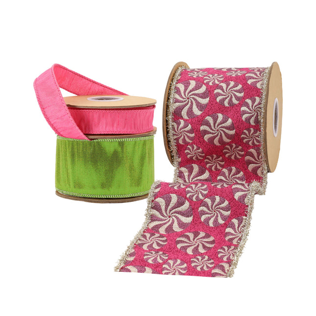 Christmas Ribbon Set 012A – 3 Rolls Craft DIY Deal Bundle LaRibbons and Crafts