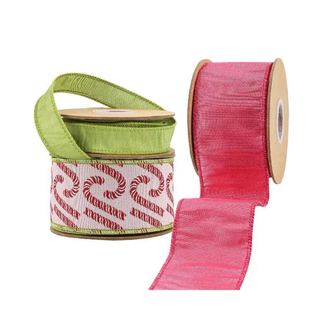 Christmas Ribbon Set 012B – 3 Rolls Craft DIY Deal Bundle
