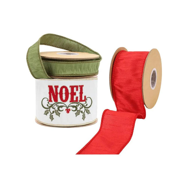 Christmas Ribbon Set 015B – 3 Rolls Craft DIY Deal Bundle 