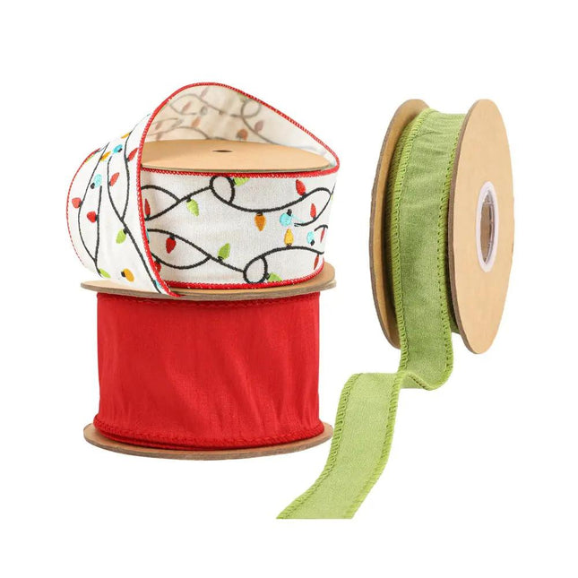Christmas Ribbon Set 016C – 3 Rolls Craft DIY Deal Bundle LaRibbons and Crafts