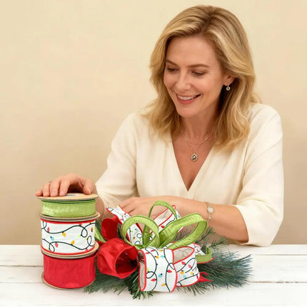 Christmas Ribbon Set 016C – 3 Rolls Craft DIY Deal Bundle