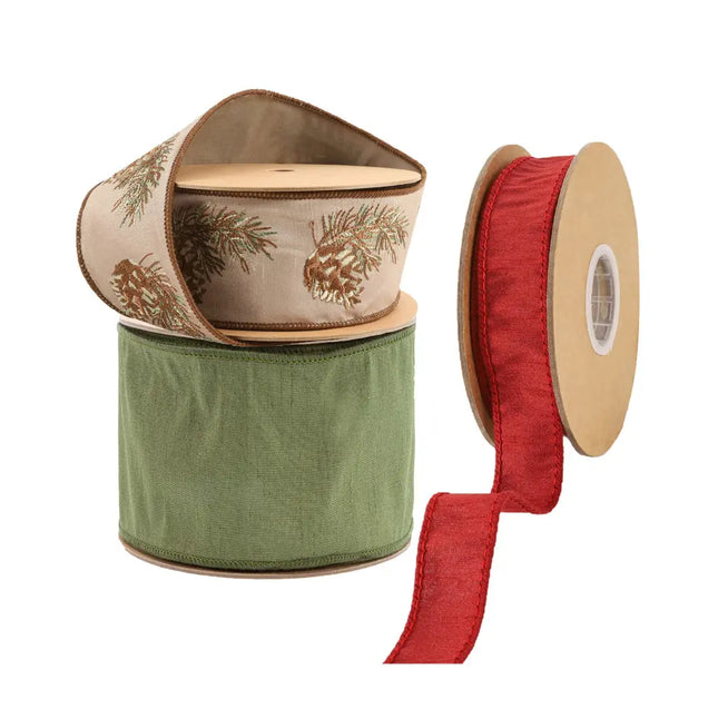 Christmas Ribbon Set 019 – 3 Rolls Craft DIY Deal Bundle LaRibbons and Crafts