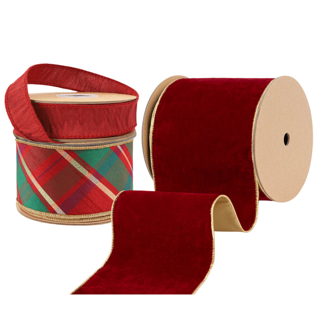 Christmas Ribbon Set 01C – 3 Rolls Craft DIY Deal Bundle
