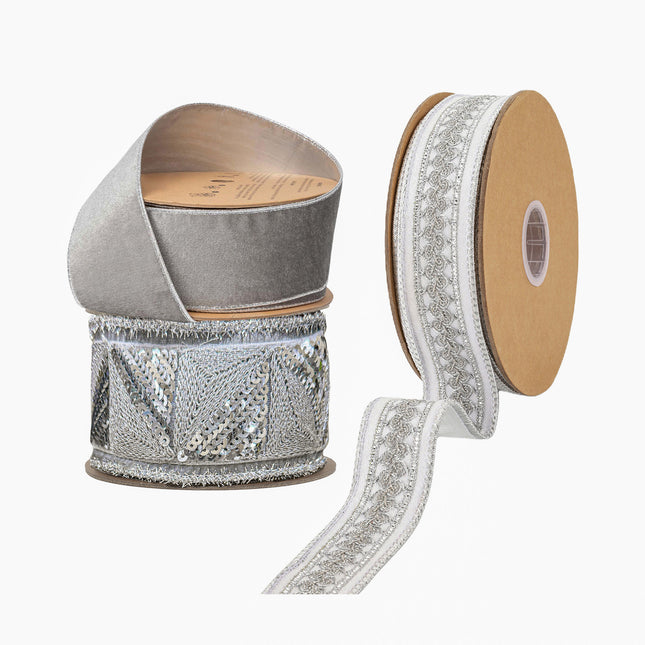 Christmas Ribbon Set 25 – 3 Rolls Craft DIY Deal Bundle  LaRibbons and Crafts
