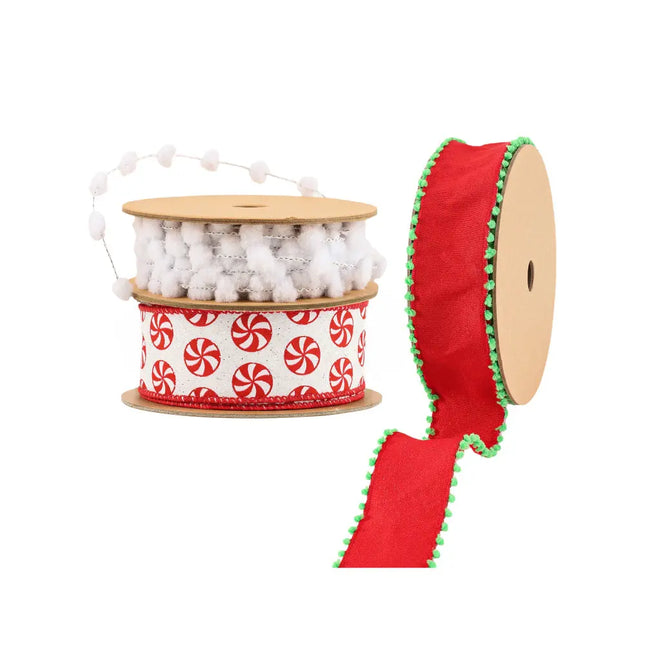 Christmas Ribbon Set 026A – 3 Rolls Craft DIY Deal Bundle LaRibbons and Crafts
