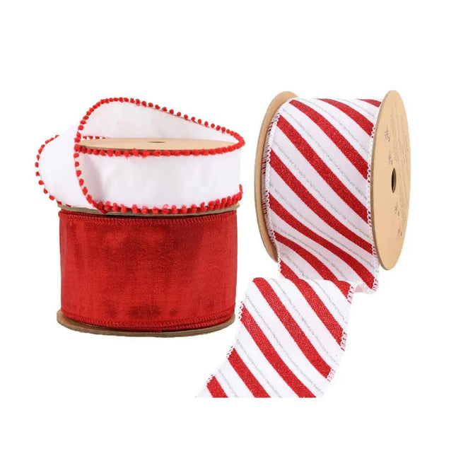 Christmas Ribbon Set 026C – 3 Rolls Craft DIY Deal Bundle