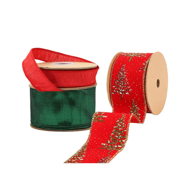 Christmas Ribbon Set 029A – 3 Rolls Craft DIY Deal Bundle LaRibbons and Crafts
