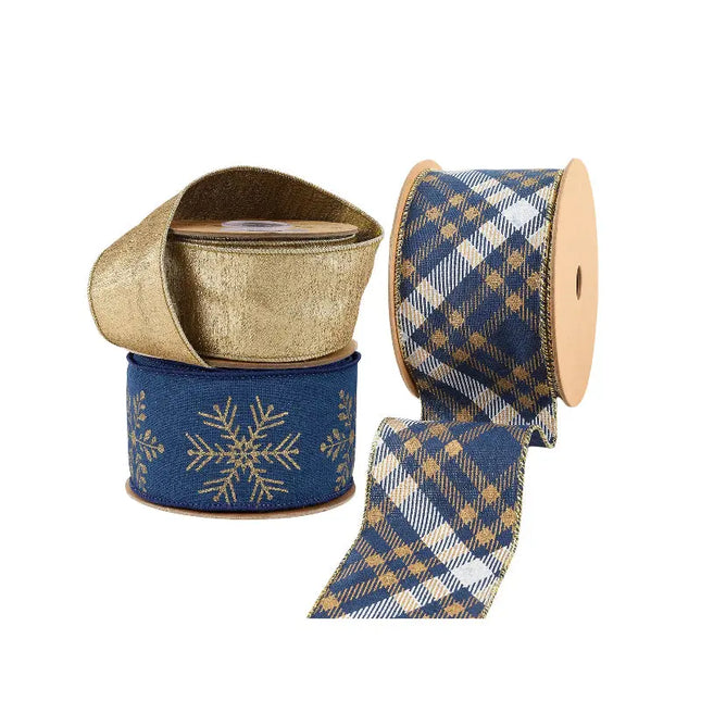 Christmas Ribbon Set 030A – 3 Rolls Craft DIY Deal Bundle LaRibbons and Crafts