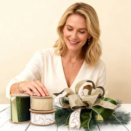 Christmas Ribbon Set 39 – 3 Rolls Craft DIY Deal Bundle LaRibbons and Crafts