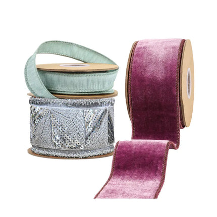 Christmas Ribbon Set 04C – 3 Rolls Craft DIY Deal BundleLaRibbons and Crafts