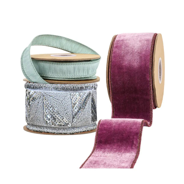 Christmas Ribbon Set 04C – 3 Rolls Craft DIY Deal BundleLaRibbons and Crafts