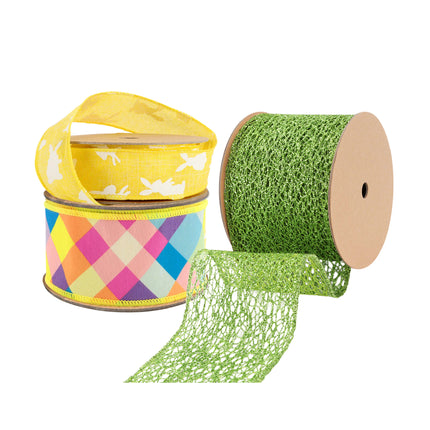 Easter Ribbon Set 04– 3 Rolls Craft DIY Deal Bundle