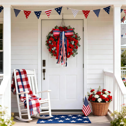 Patriotic Flag-Inspired Ribbon and Trimming Bundles -4-Pack Premium Fourth of July Craft Ribbons |4 Rolls |40 Yards