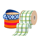 Oriange and Blue Toile Combinaton 3 Rolls |30 Yards