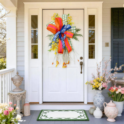 Oriange and Blue Toile Combinaton 3 Rolls |30 Yards