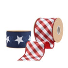 Red/White Bias Check and Blue Large White Stars|2 Rolls |20 Yards