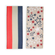2 1/2" Natural Stars & Stripes Patriotic Bundle - 2 Spools/20 Yards Total