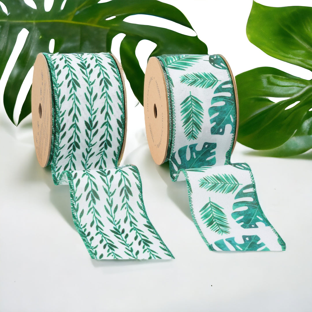 2 1/2" Tropical Wired Ribbon Bundle - 2 Rolls/20 Yards Total