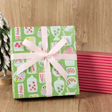 30" x 10' Holiday Giftwrap Ensemble w/ Star Bow & Tags (4-pack) | Sweet Treats LaRibbons and Crafts